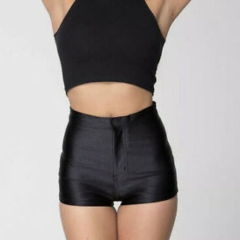 American Apparel High Rise Black Shorts Size S